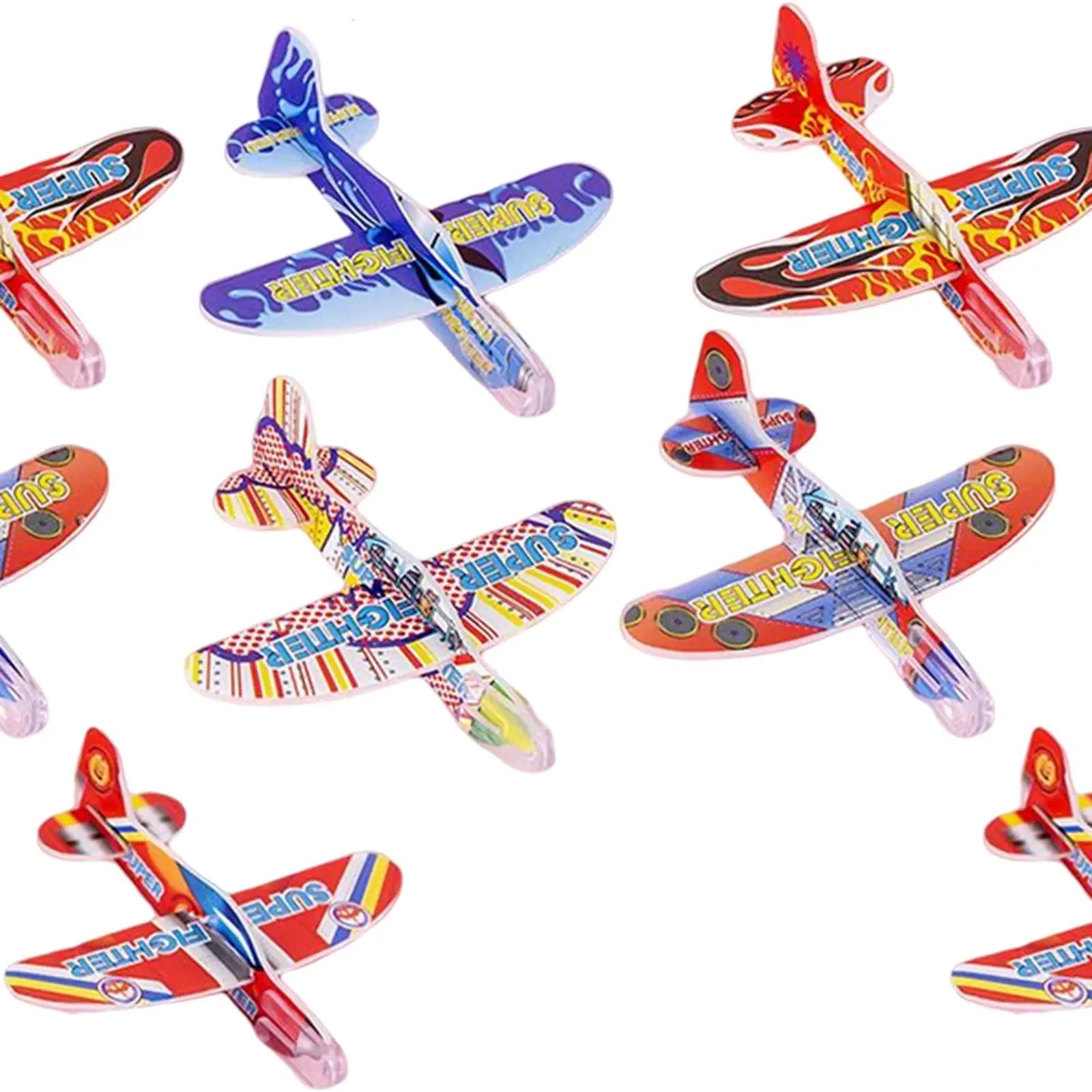 10x Manual Throwing Plane Party Favors Foam Aeroplane Model Airplane Paper Airplane Toys Set for Girls Boys Children Kids