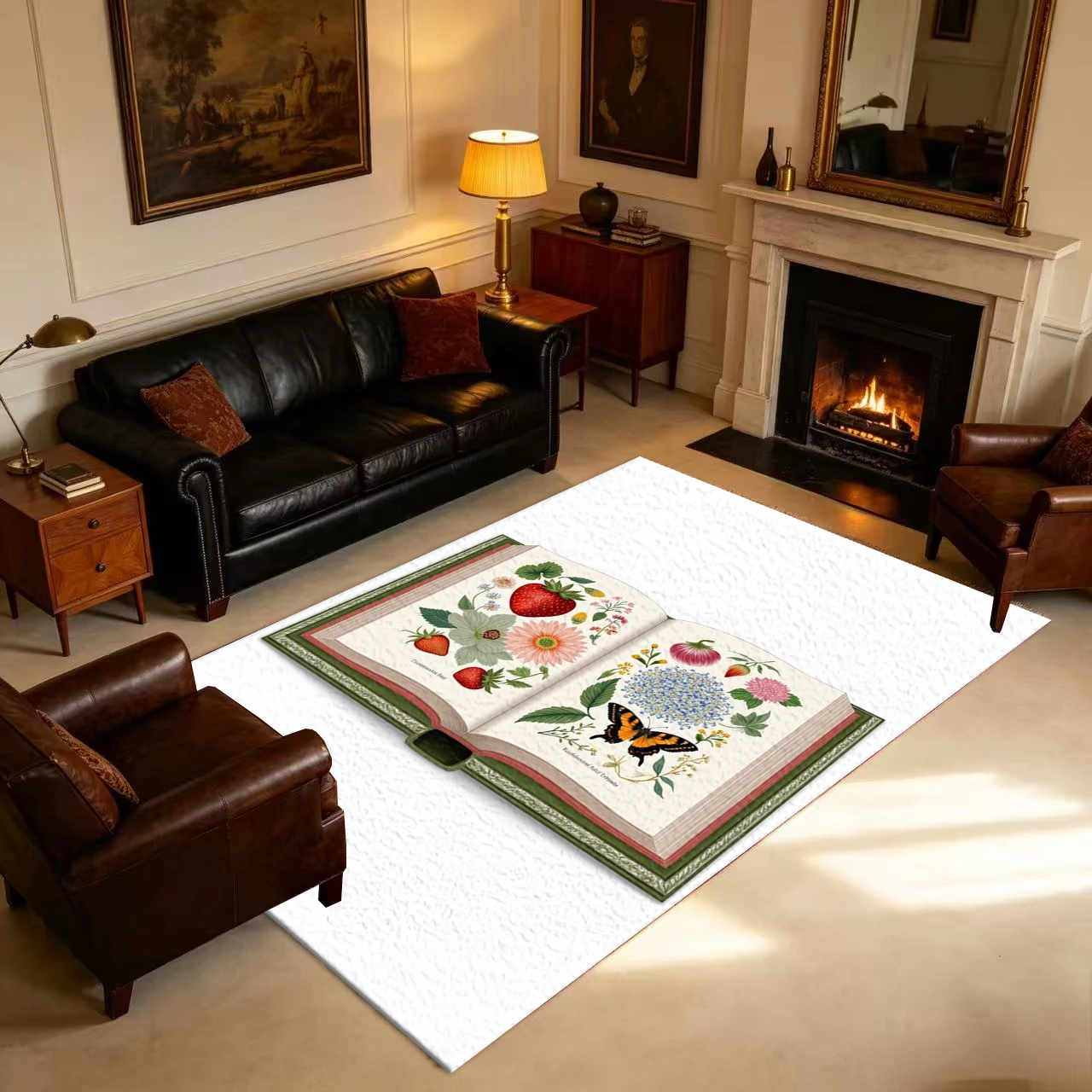 Dark Stone Texture Carpet Flooring Industrial Style Home Studio Decoration Large Area Carpet for Interior