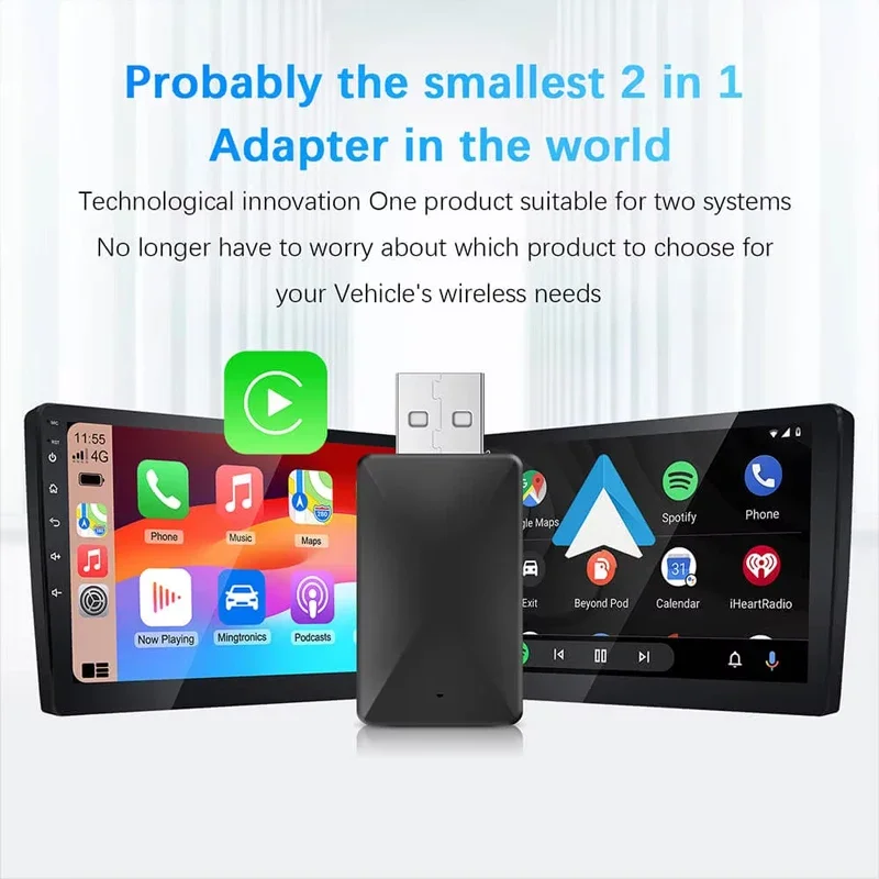 Android Auto Wireless Adapter Newest Mini Body Smart AI Box Car OEM Wired Android Auto To Wireless USB Dongle for Toyota Volvo