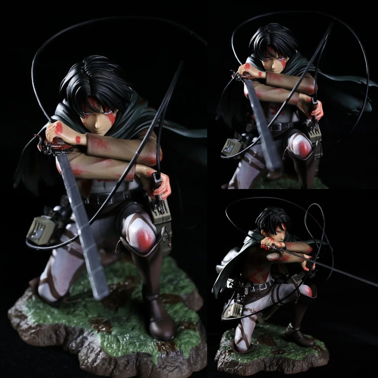 

Поврежденная фигурка «Атака Титанов» Levi Battle, специальное издание с цветной коробкой на основе сцены, подарок для фанатов аниме