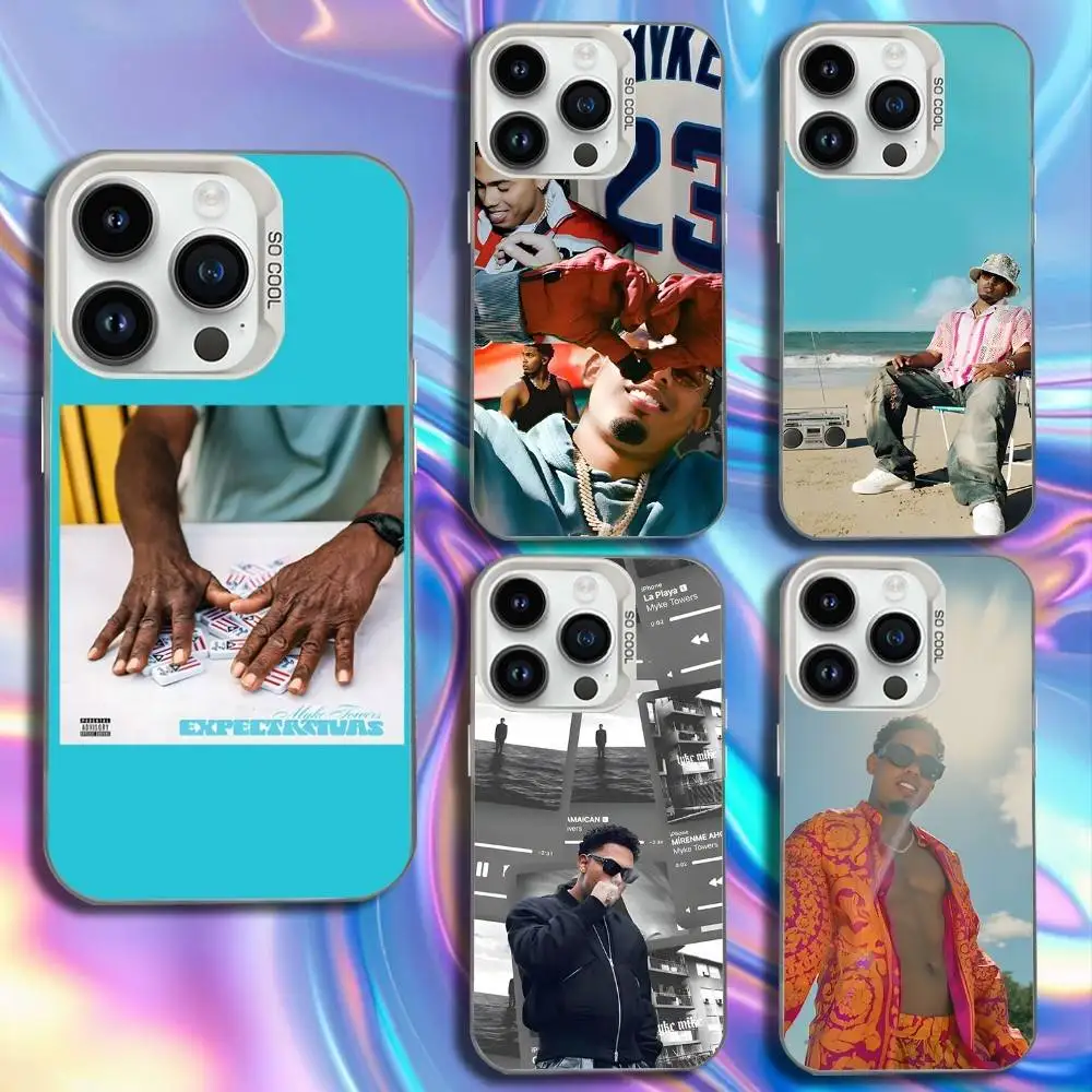 

Myke T-Towers Phone Case For iPhone 16,15,14,13,12,11,Mini,Pro,SE,MAX White Matte Shockproof Cover