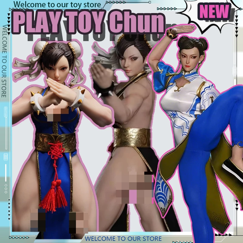 

100% Оригинальные коллекционные фигурки Чун Ли 1/6 PLAY TOY Street Fighter P023 P026: Богиня битвы в черно-синем ципао. Игрушки-подарки.