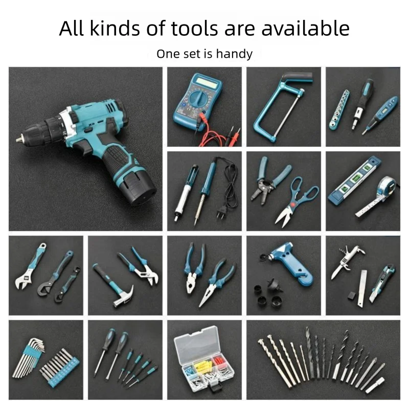 ZTEM Tool box Power Tool Sets Multifunctional Hardware Electric Drill Screwdriver Automotive Tools Kit Set Complete Kit Toolbox