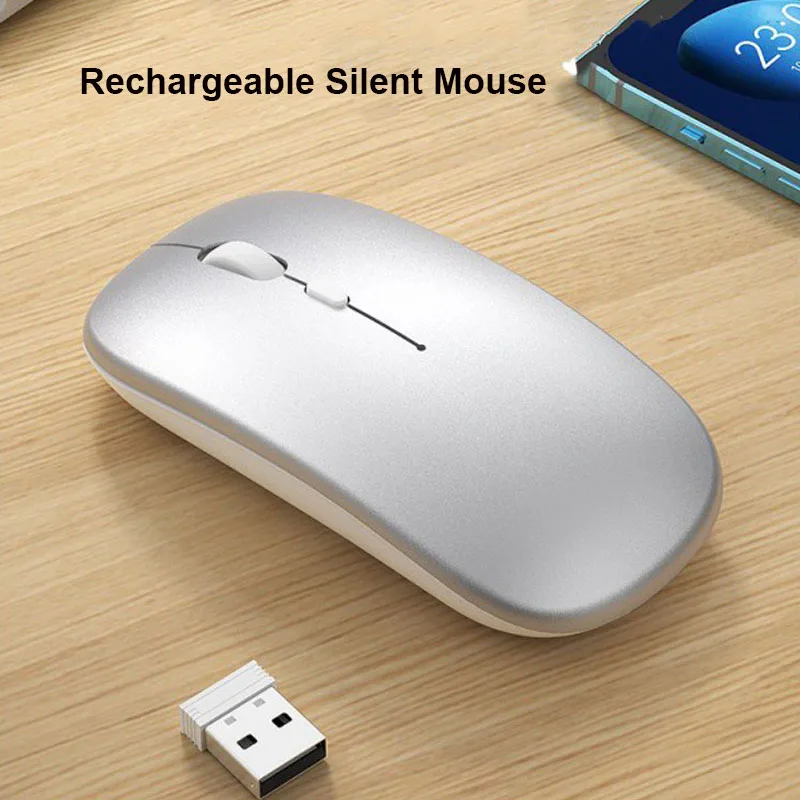 

Dual Mode Bluetooth 2.4G Wireless Mouse One-Click Desktop Function Type-C Rechargeable Silent Backlight Mice for Laptop PC New