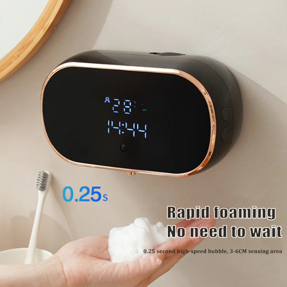 

New Intelligent Wall Mounted Sensing Soap Dispenser with Non-contact Infrared Bubbles Suitable for Kitchens and Bathrooms