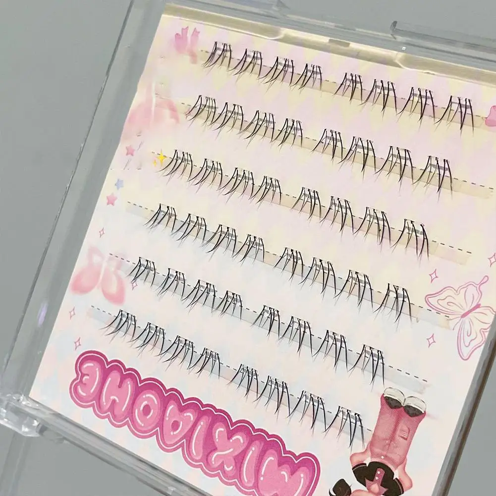 Cílios inferiores sem cola cílios cluster ultra-fino folha de cílios auto-adesivo série maquiagem falso natural chicote wis y8o4