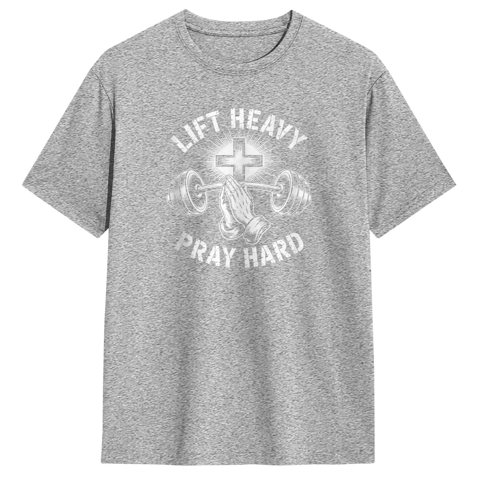 2026 Summer Unisex T-Shirt, Gym Lift Heavy Print Tee, Cotton Oversized Streetwear Fitness Christian Casual Tops
