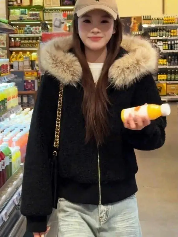 

Женский теплый зимний топ Thiened Color с капюшоном, вечерняя верхняя одежда Ocn Fem, длинный све