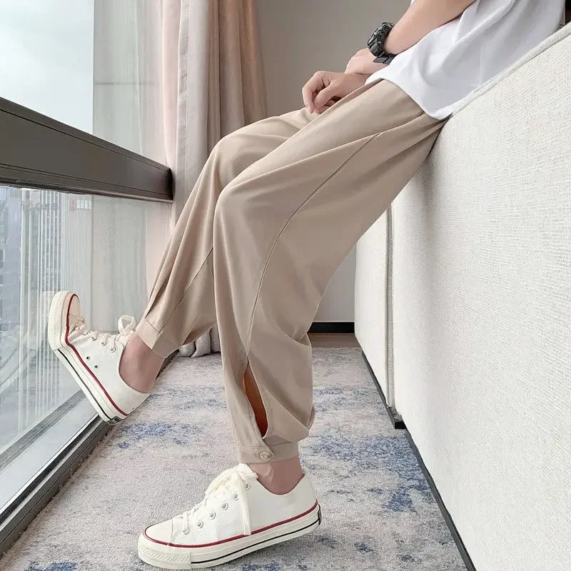Harem Men's Casual Pants Cotton Plus Size Baggy Fashion 2025 Korean Style Cheap Low Price Stylish Sale Big Y2k Male Trousers