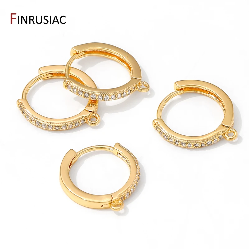 14K vergoldete Ohrringhaken, runde Creolen für Schmuckherstellung, Befestigungselemente für Ohrringe, DIY-Ohrring-Zubehör – Detail 24