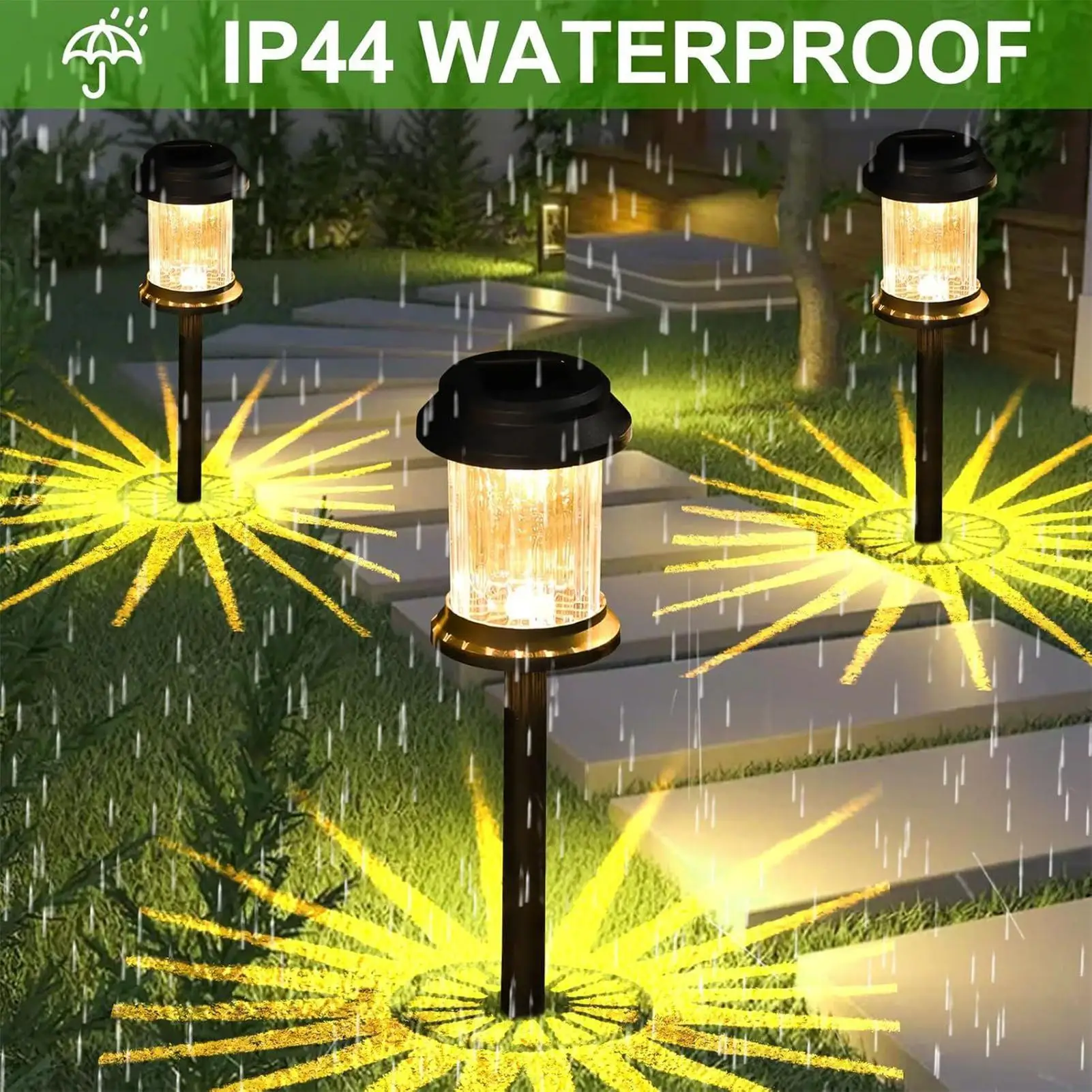 

garden Solar Pathway Lights 6Pcs/set LED path Lighting Stake Outdoor garden solar plug for Path Backyard Driveway