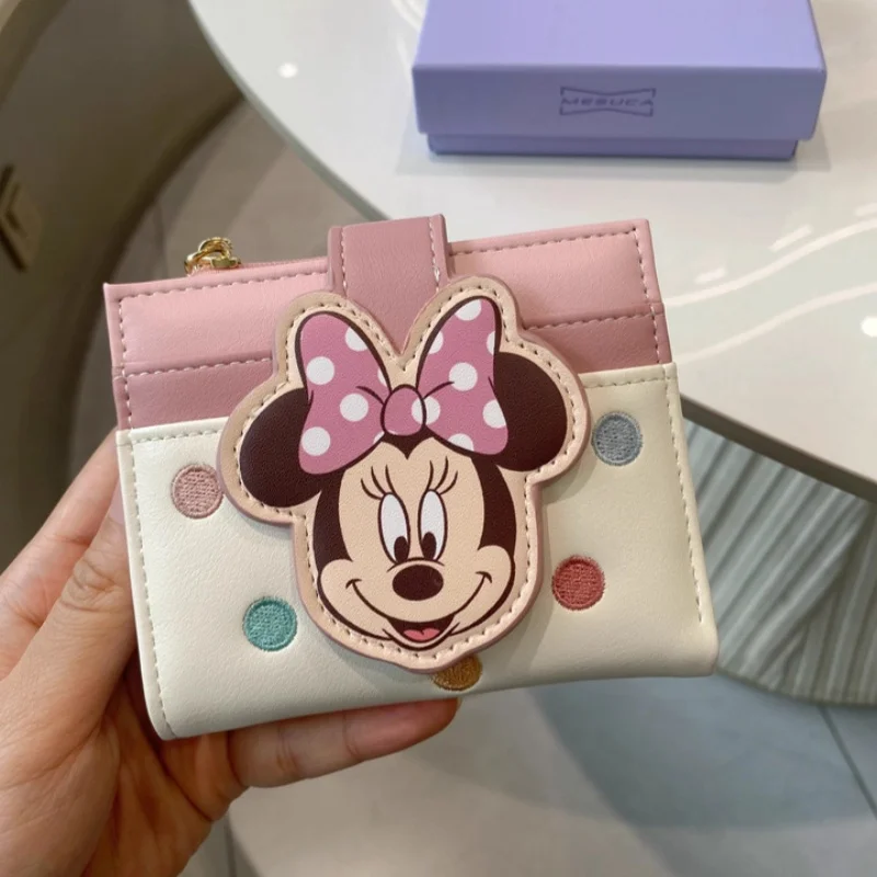 

Disney 2025 New Hot Cartoon Minnie Stitch Cute Anime Wallet Women'S Multi Functional Storage Wallet Zero Wallet Birthday Gifts