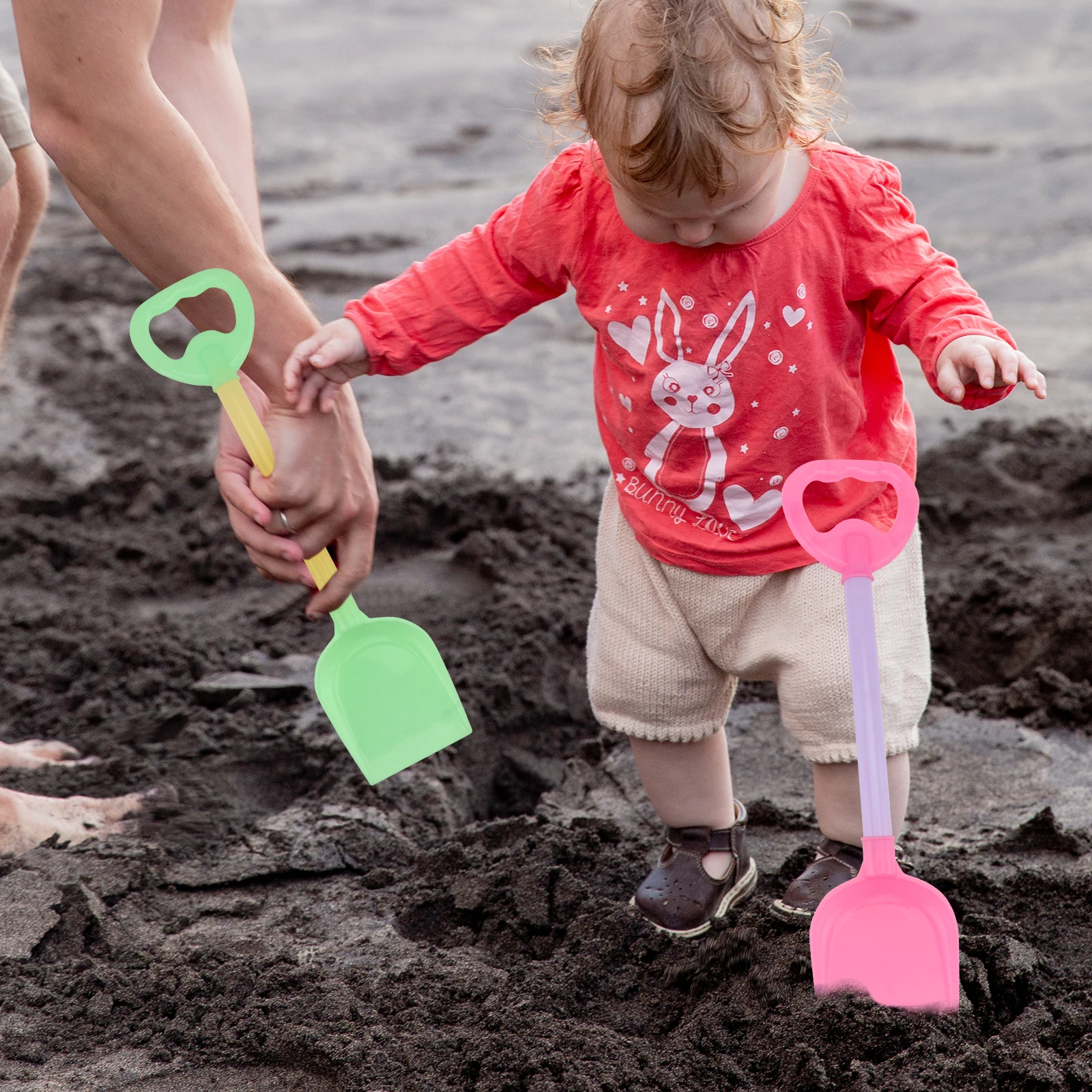 

10 Pcs Children Shovels Plastic Beach Toys Sand Shovel Playthings Kids Gifts Fun Design Parent Child Interaction School Party