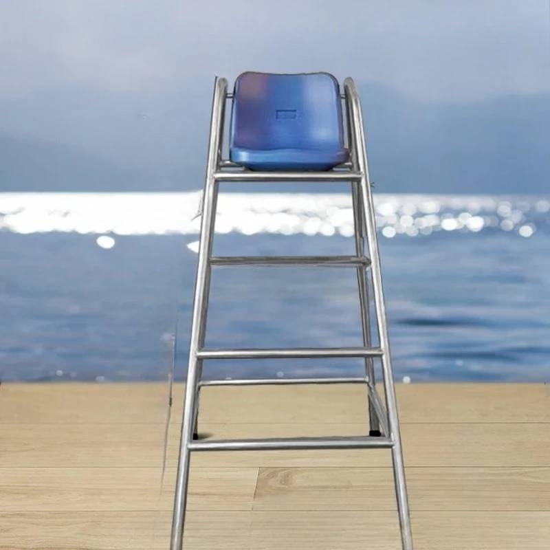 

Outdoor Lifeguard Swimming Pool Lifeguard Chair Stainless Steel Tall Rest Chair Referee Chair, Watching Chair Sports