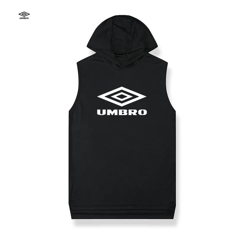 UMBRO Chaleco deportivo ajustado sin mangas para hombre, camiseta de fitness transpirable y muy elástica para fútbol, ​​correr y entrenar