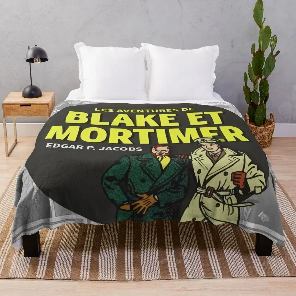 The Adventures of Blake and Mortimer Throw Blanket Plaid Cute Bed covers Blankets