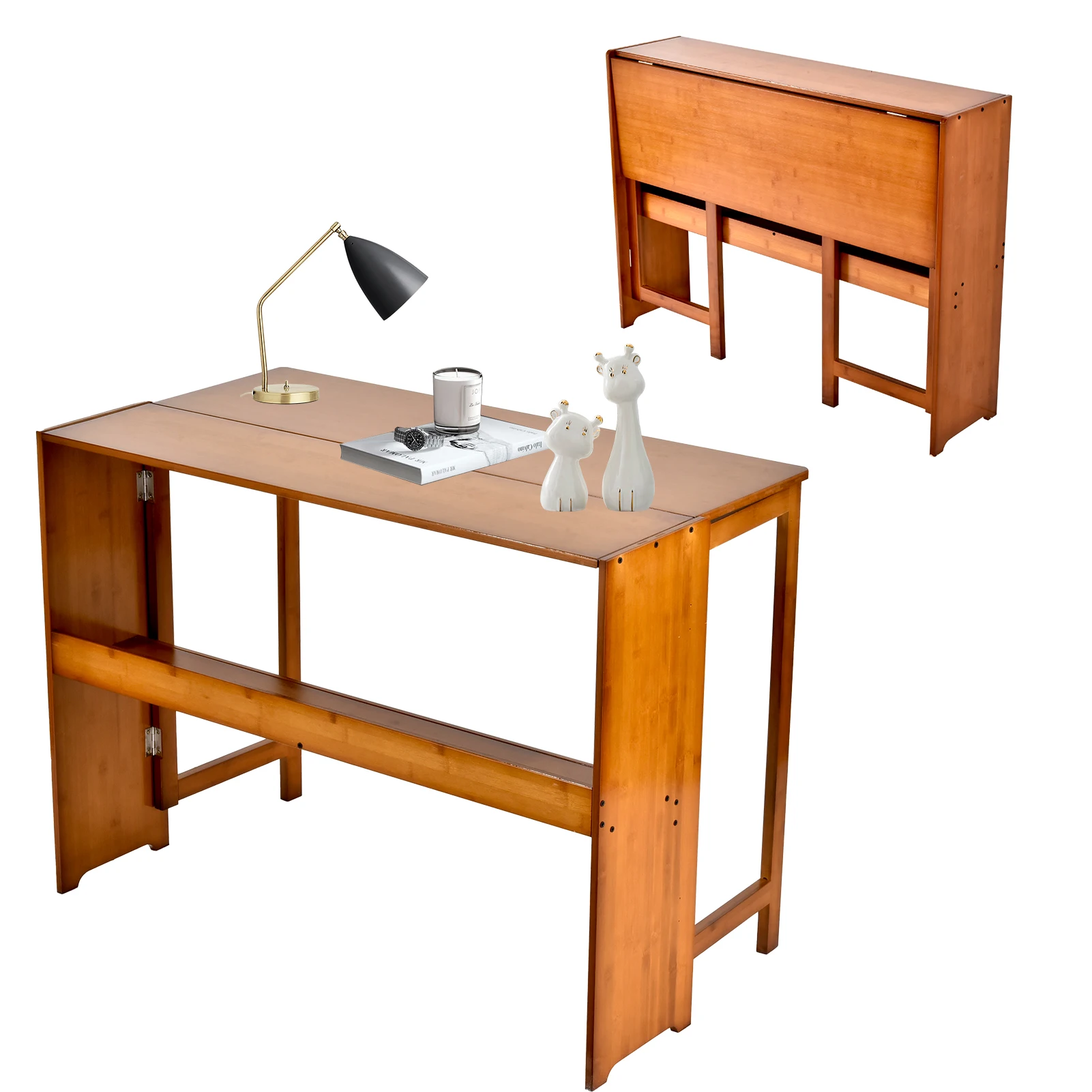 

Folding Desk Table, Multipurpose Dining Table, Standing Wooden Workstation for Home computer desk, Office, Living Room, Bedroom