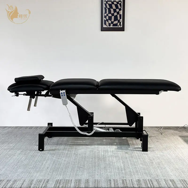 Foldable Electric Massage Table With Synthetic Leather Surface And Adjustable Sections For Professional Salon And Clinic Use 5
