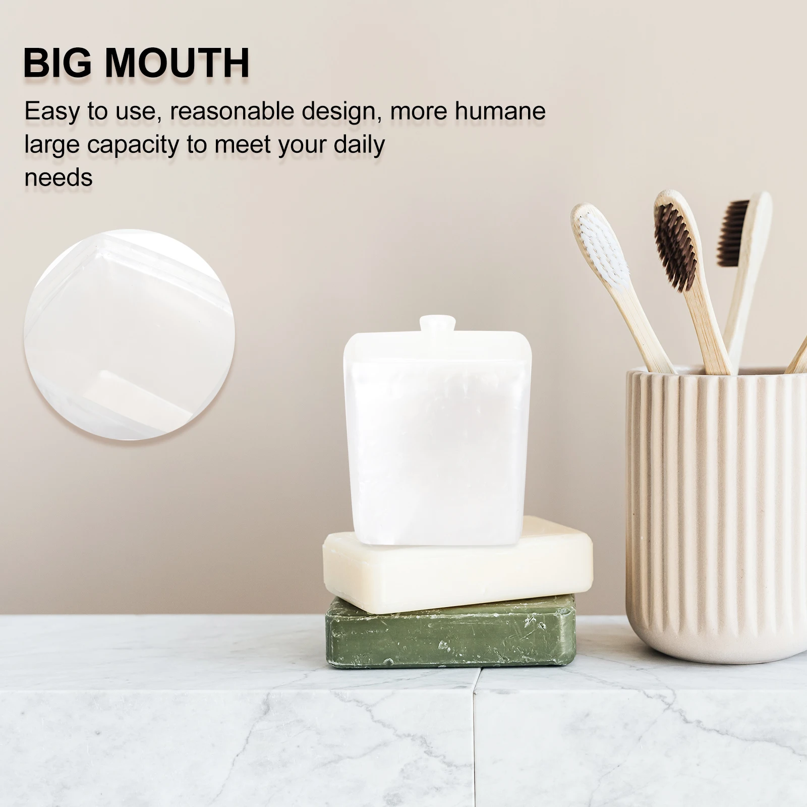 

Cotton Pad Storage Box Organizer Resin Container Large Capacity Case Eyelash Jewelry Holder Sundry for Nail