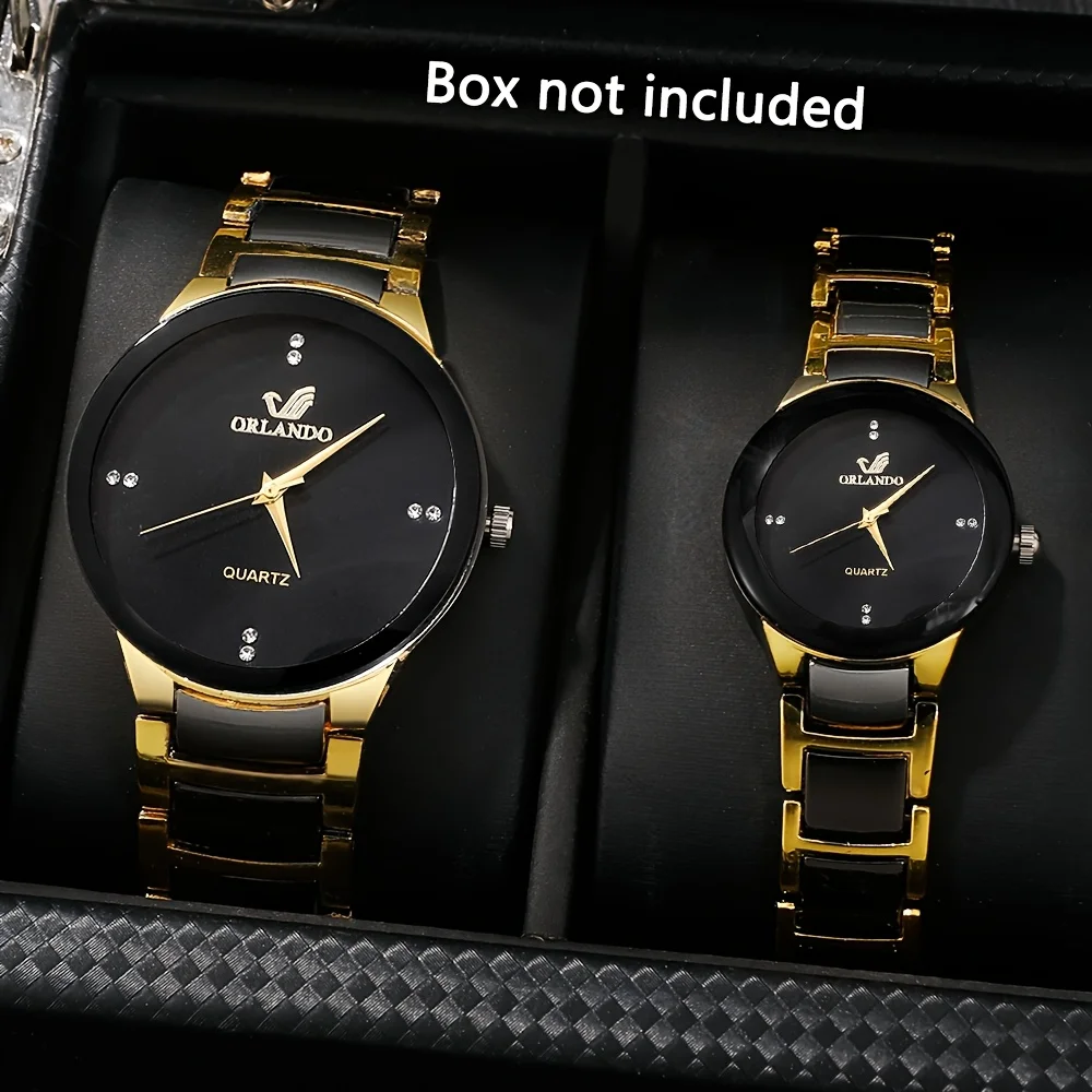 ساعة نسائية عصرية متعددة الاستخدامات بسوار فولاذي ذهبي كوارتز