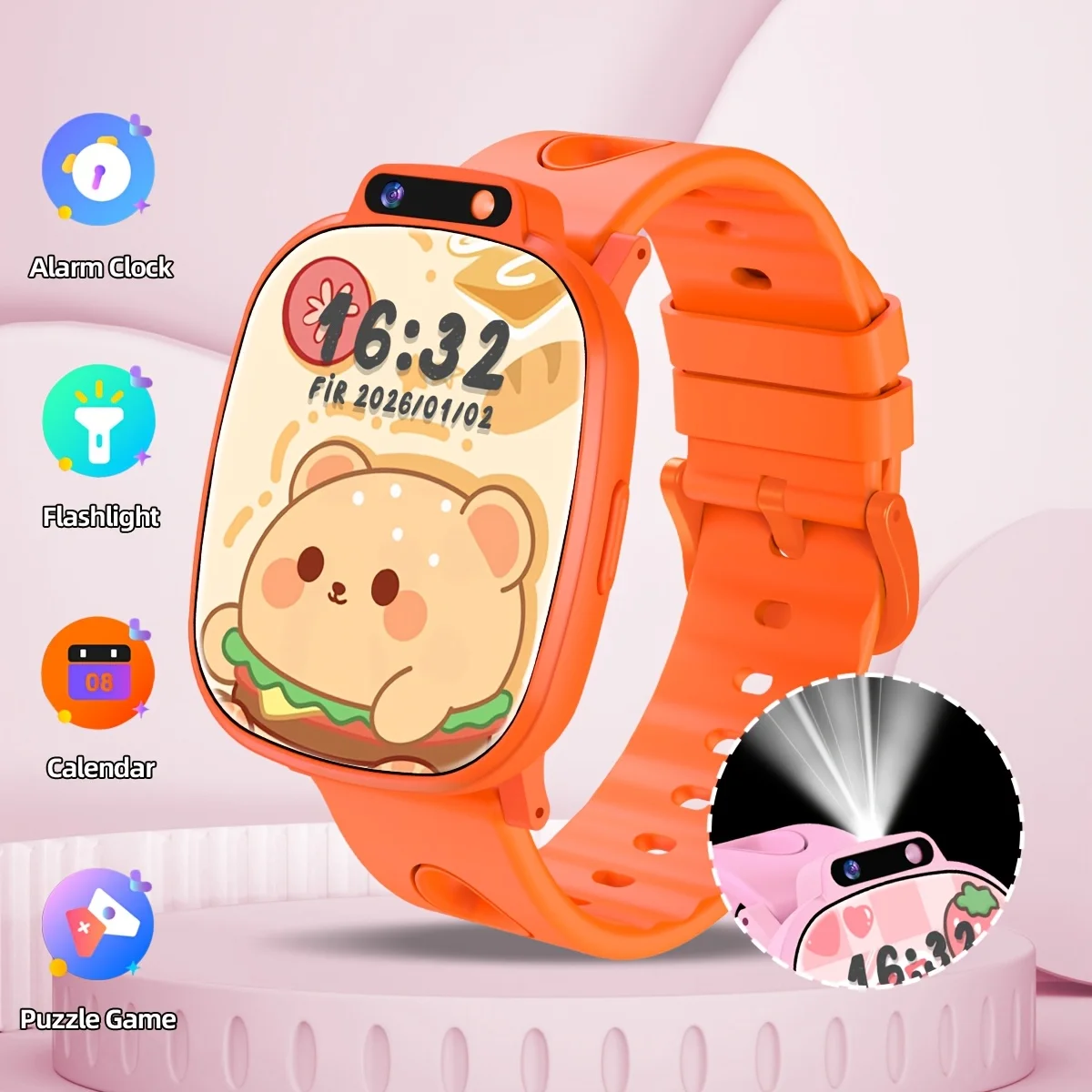 

2026 New LAXASFIT Kids Smart Watch HD Touchscreen Camera 18 Games Sleep Monitor Alarm Clock Holiday Gift For Boys Girls