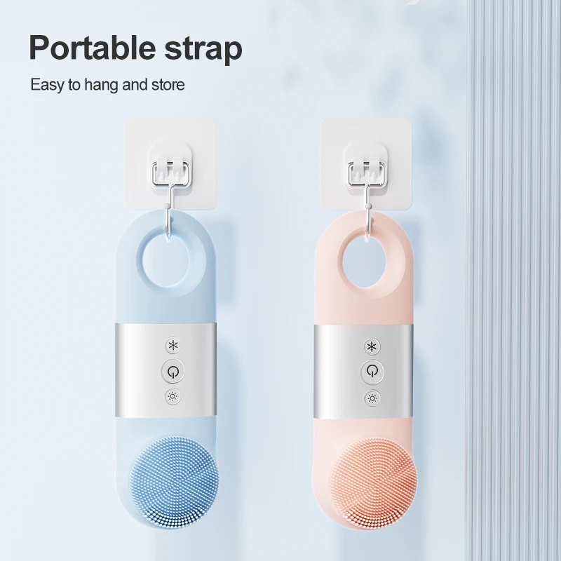 New Facial Cleansing Brush Vibration Massage Deep Pore Cleaning Exfoliating Skin Care Face Brush Silicone Electric Face Scrubber