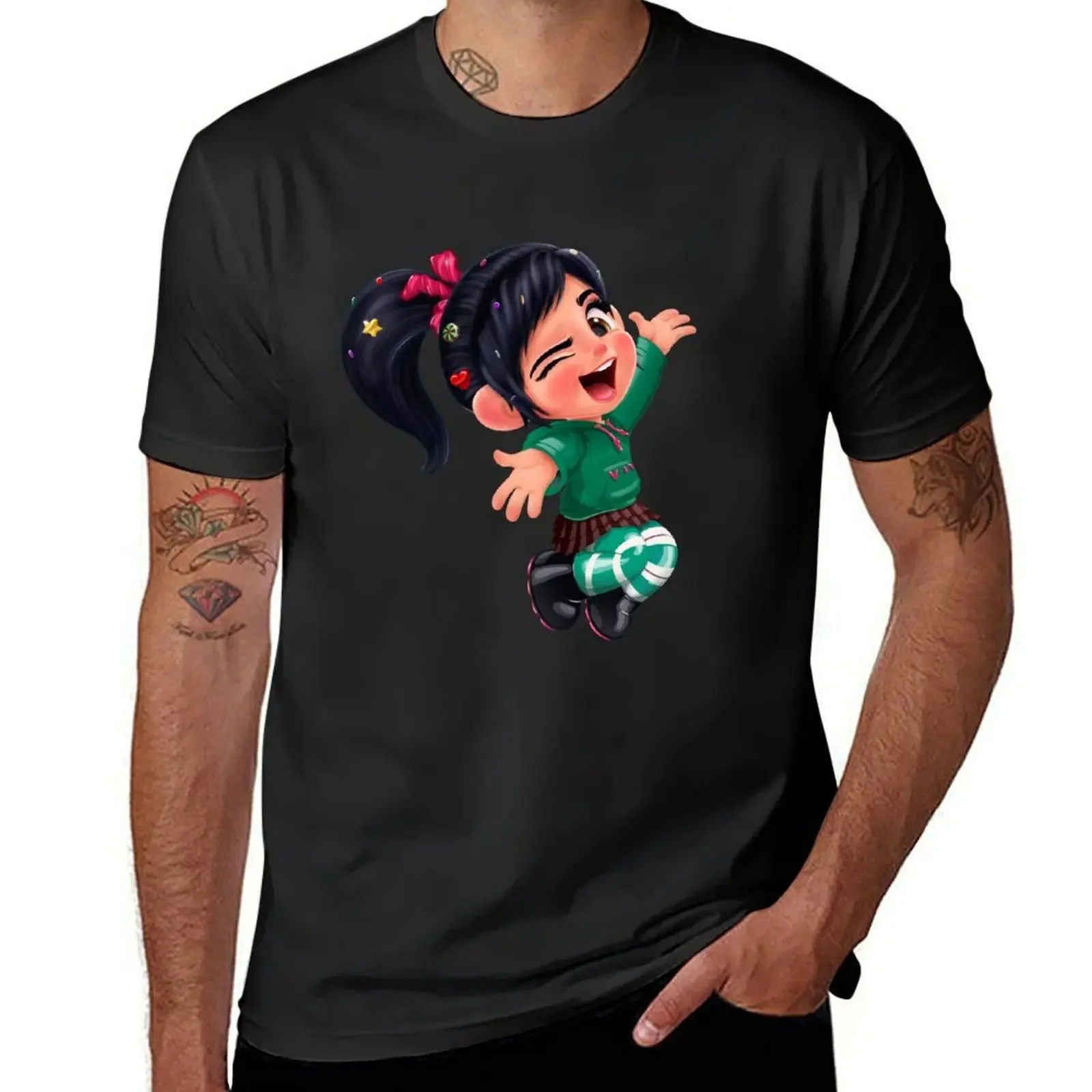 Vanellope - Got This Glitchen Feeling T-Shirt tops street wear black t shirts for men