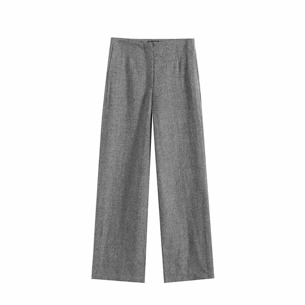 

Women's 2025 new Fashion loose side pocket casual versatile straight pants retro high waisted zipper women's pants Mujer