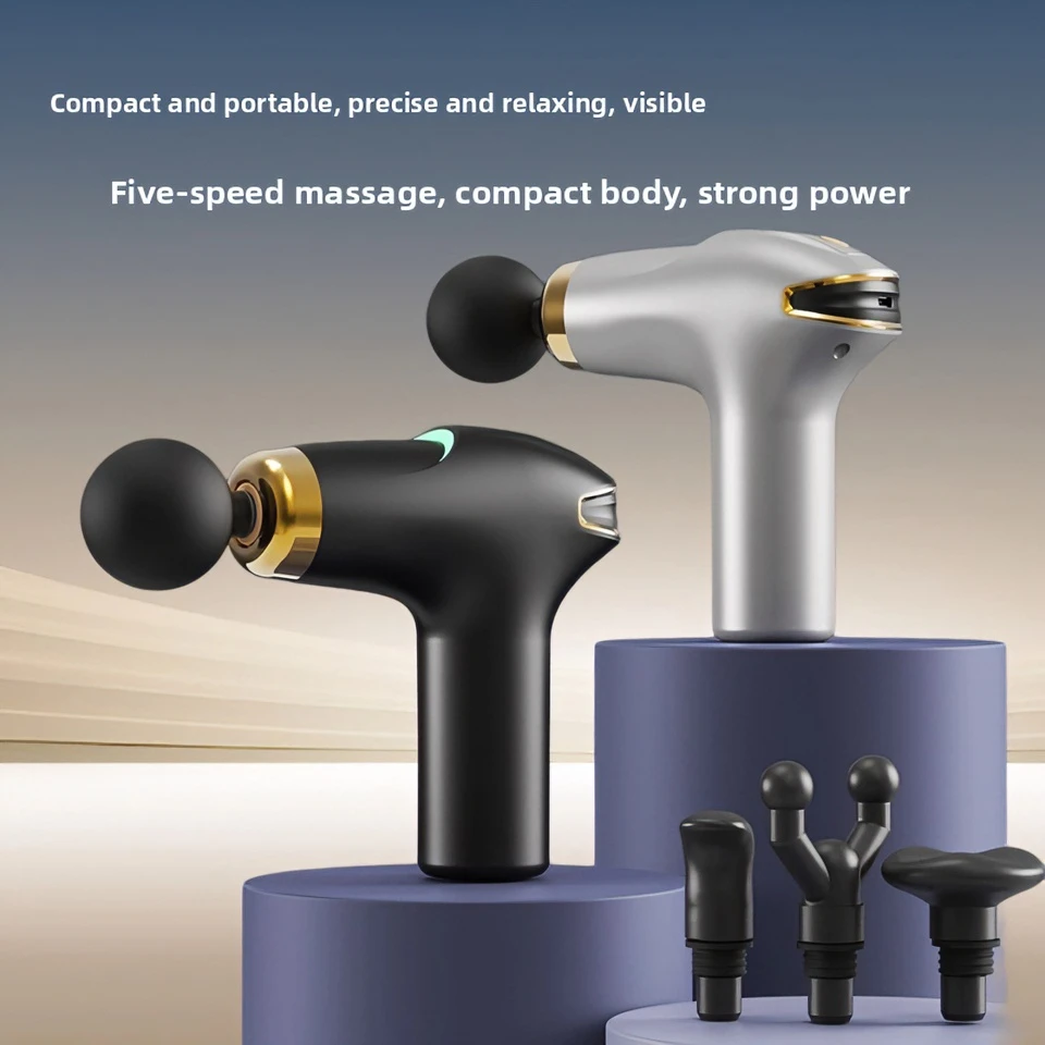 Portable Fascia Gun Tap Massager Body Back and Neck Leg Percussion Massager USB Charging Handheld Massager Deep Tissue Muscle
