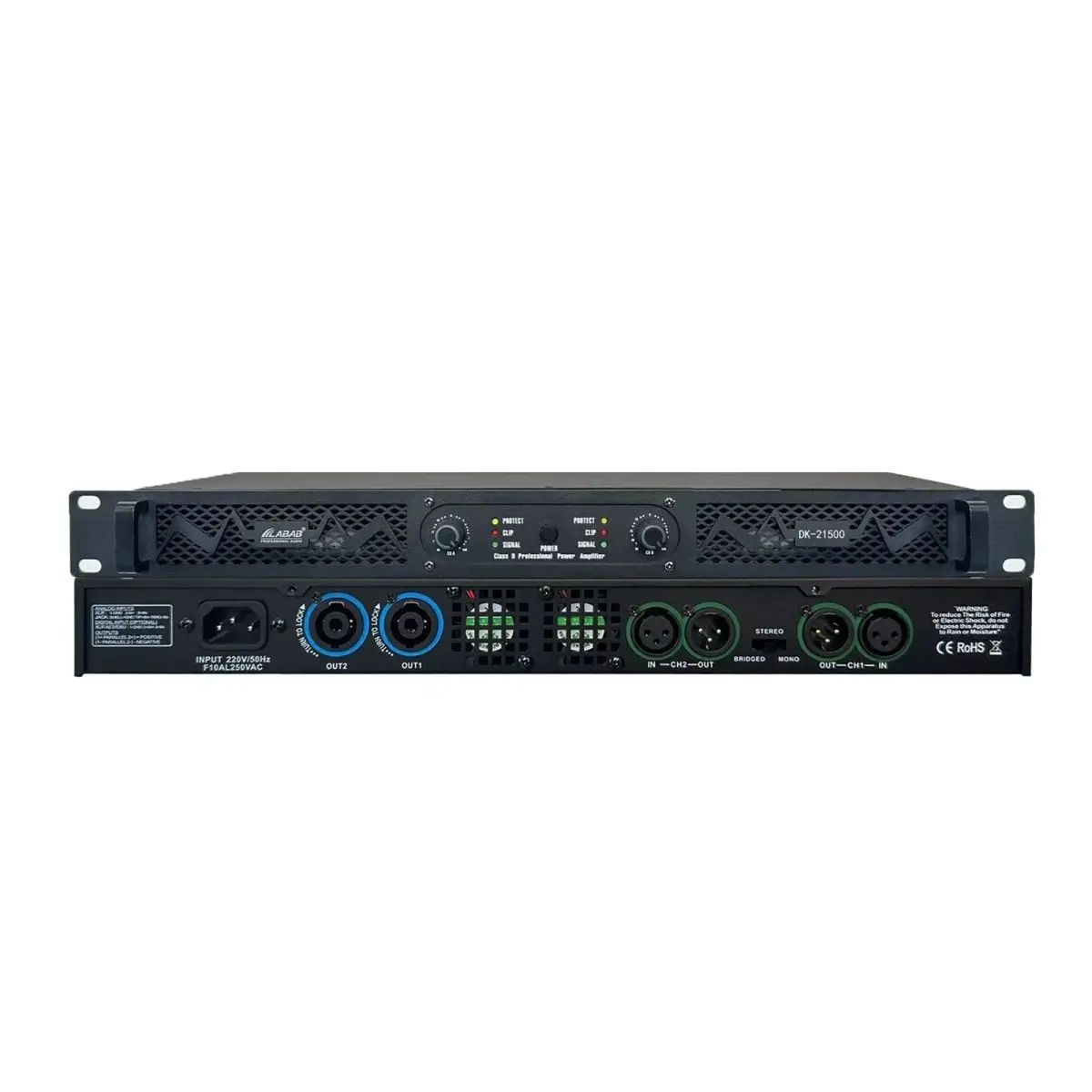 German Lambo New Model Ultra-Thin 1U High-Power Digital Amplifier Outdoor Titanium Special 4ohm Metal Sound Bar