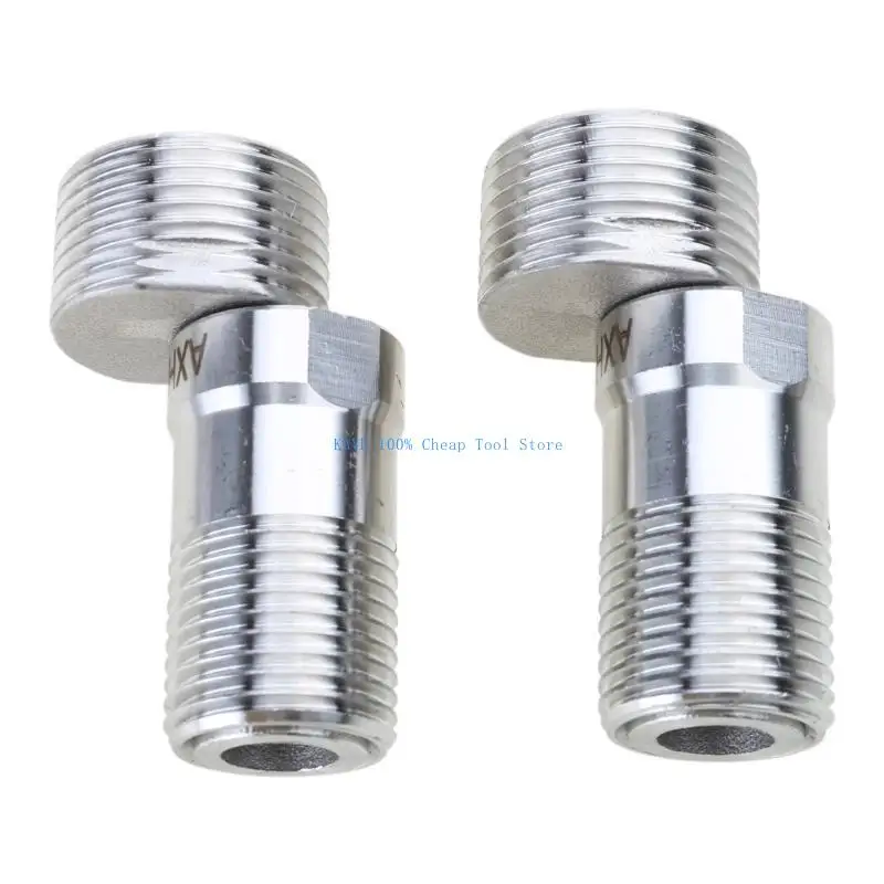 

G6KA 2Pcs Stainless Steels Shower Tap Adapter Shower Arm Extension Curved Feet