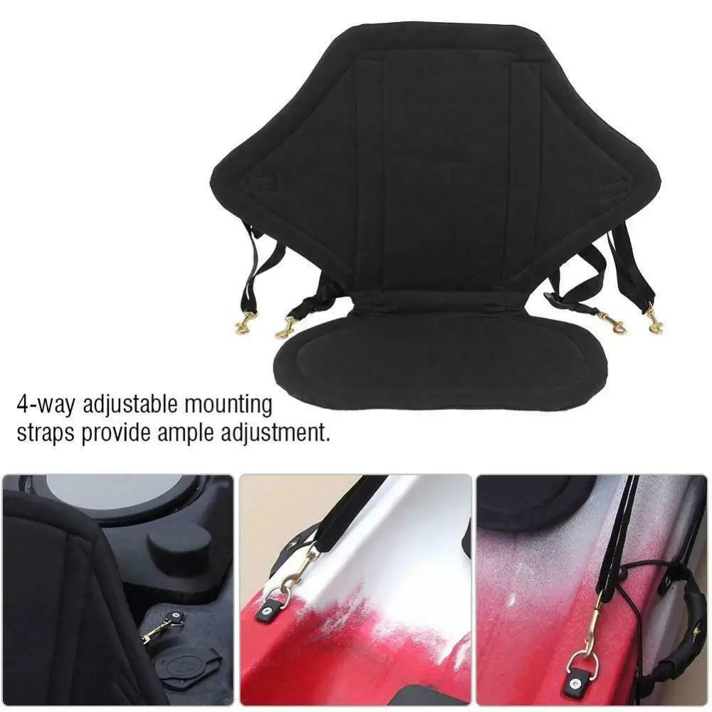 Kayak Seat Backrest Inflatable Boat Cushion with Swivel Snap Hooks for Kids Canoe Paddle Support