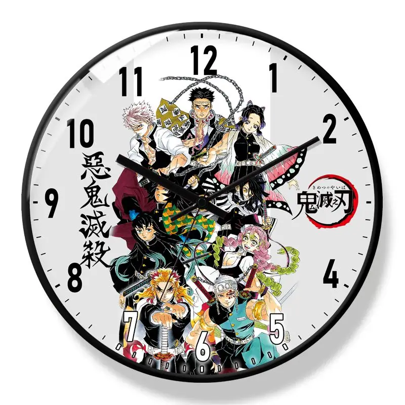 

Demon Slayer: Kimetsu no Yaiba anime Tanjiro Yadouzi anime wall clock cute cartoon home student bedroom silent quartz clock gift