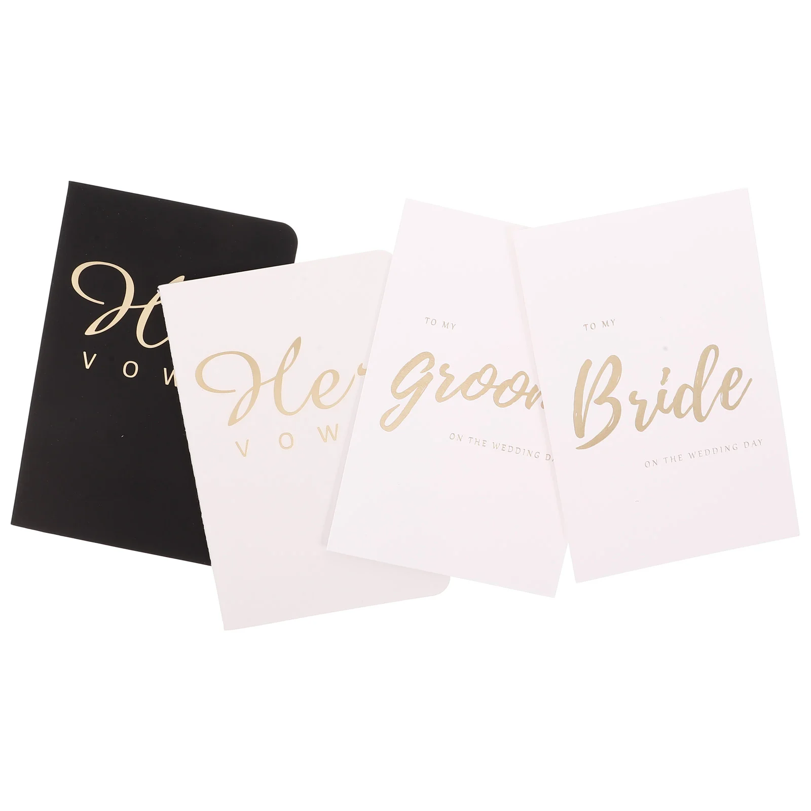 Wedding Vow Books Speech Note Vows Ceremony Stuff Gold Foil Lettering Bridegroom