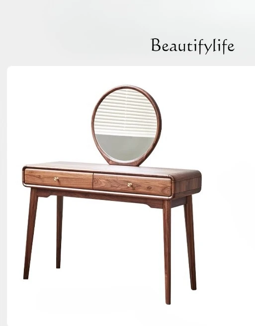 

Nordic black walnut dresser Japanese-style small apartment modern simple solid wood high-end fashion
