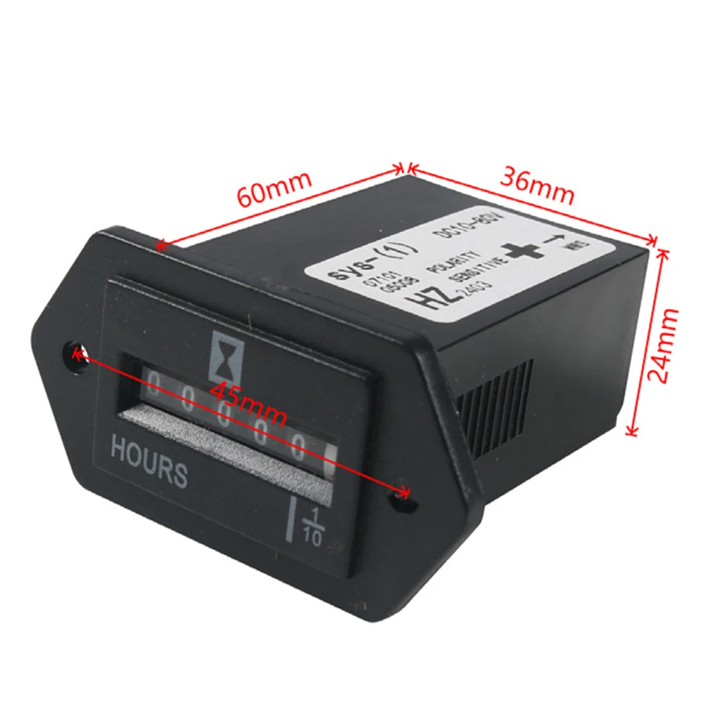 Excavator Truck Tractor Diesel Engine Hour Meter Counter Hourmeter Timer Counter Hour Meter DC 10-80V