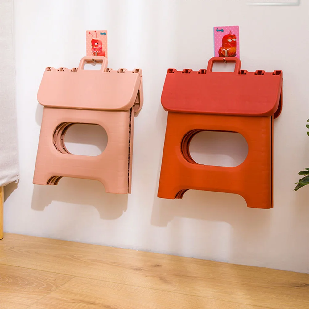 Kruk Voor Kinderen Pure Kleur Home Opvouwbare Taboret Stoelen Badkamer Roze Klein Kind