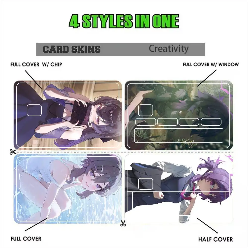 Igusa Haruka  Blue Archive  Cute  Sticker Film Tape Skin for Credit Card Debit Card Waterproof Stickers
