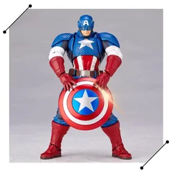 16cm Marvel Avengers Hero Character Captain America Joints Movable Collection Decoration Ornament Boxed Figure Boy Holiday Gift