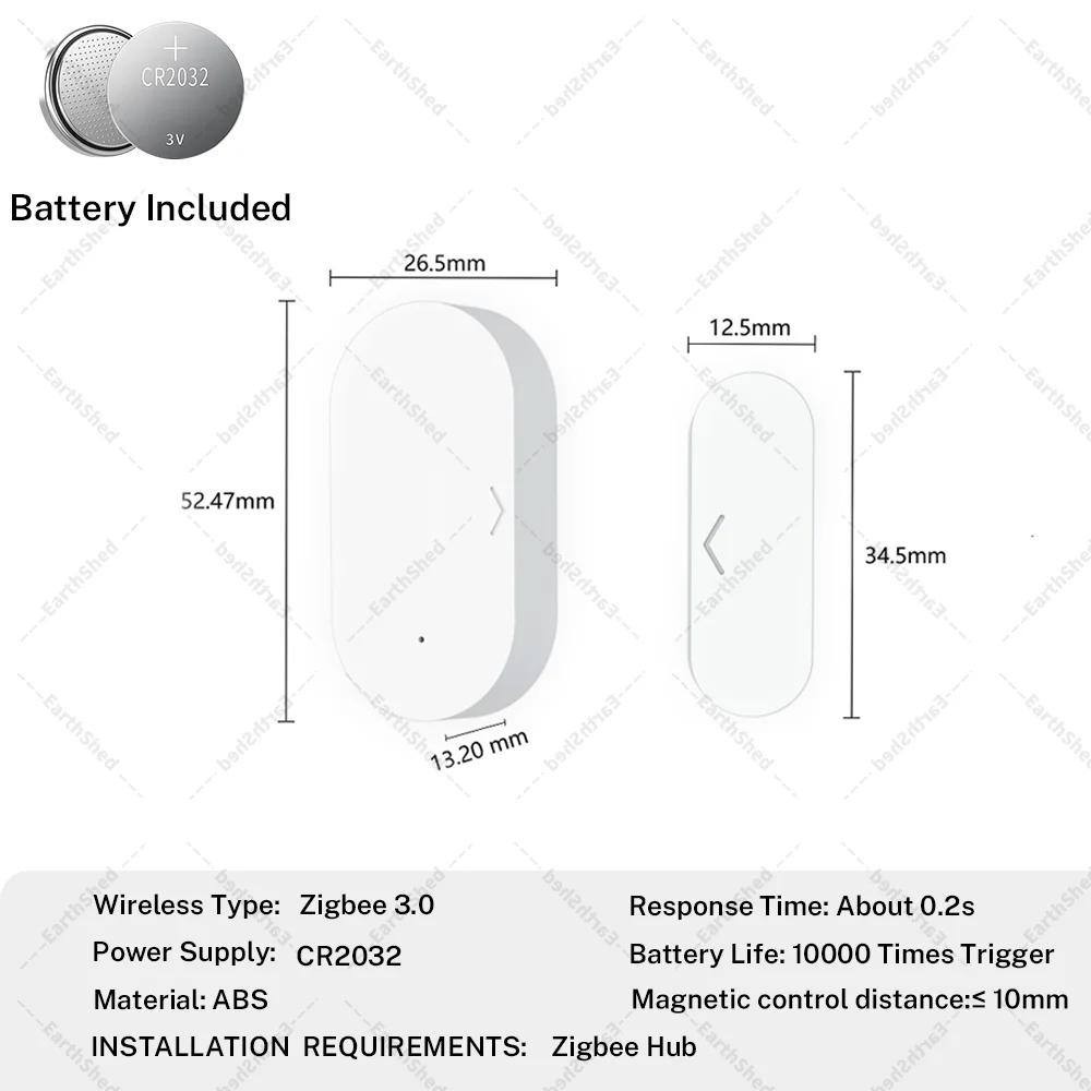 Zigbee 3.0 Door Sensor Window Sensor Contact Sensor Zigbee Hub Required work with Home Assistant Yandex Alexa ZHA Zigbee2MQTT image 6