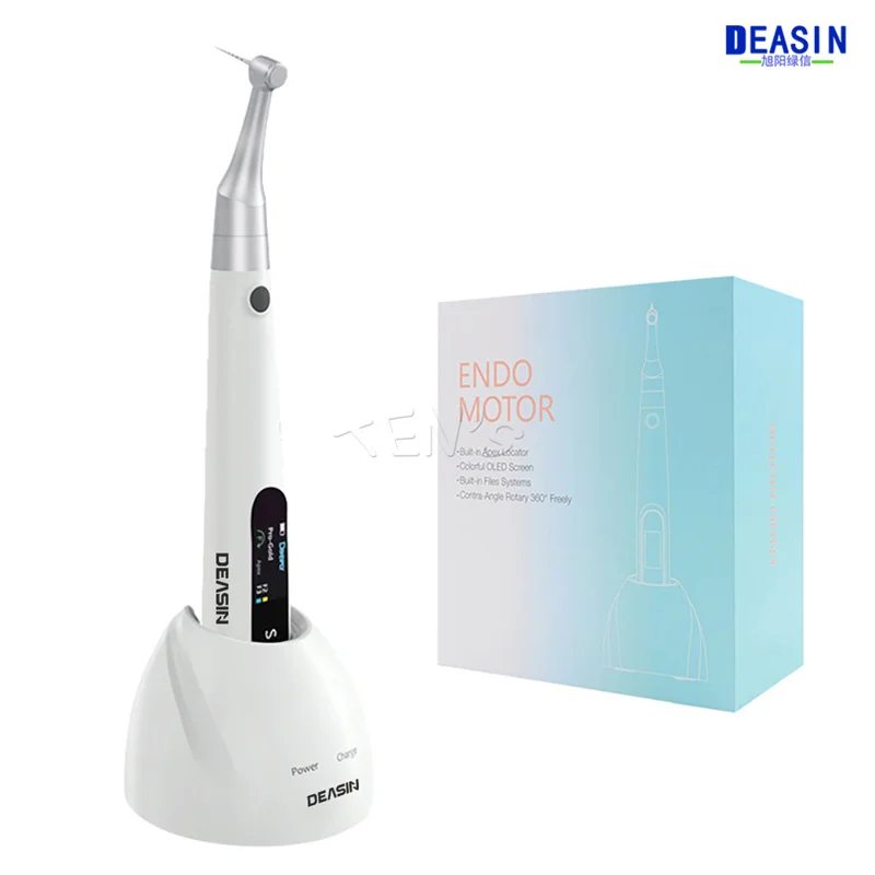 2 IN 1 Dental Wireless Endomotor With Built-in Apex Locator Cordless Endodontic Motor with 1:1 Contra Angle Dentistry Equipment