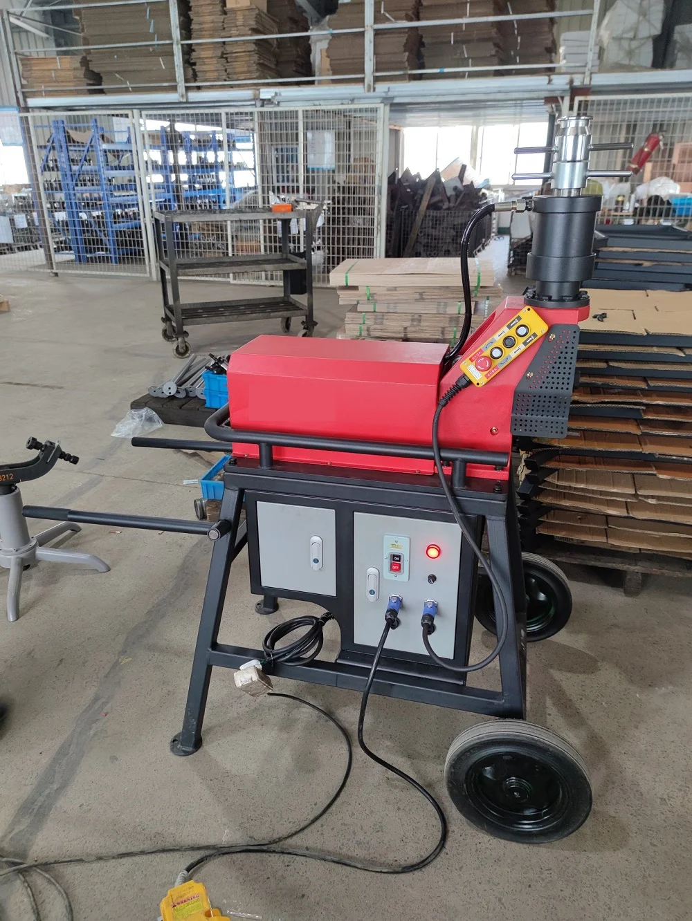 2025 New Pipe Grooving Machine 1 to 12 Inch SCH40 with Wheel Cart and Automatic Hydraulic Pump Included Type