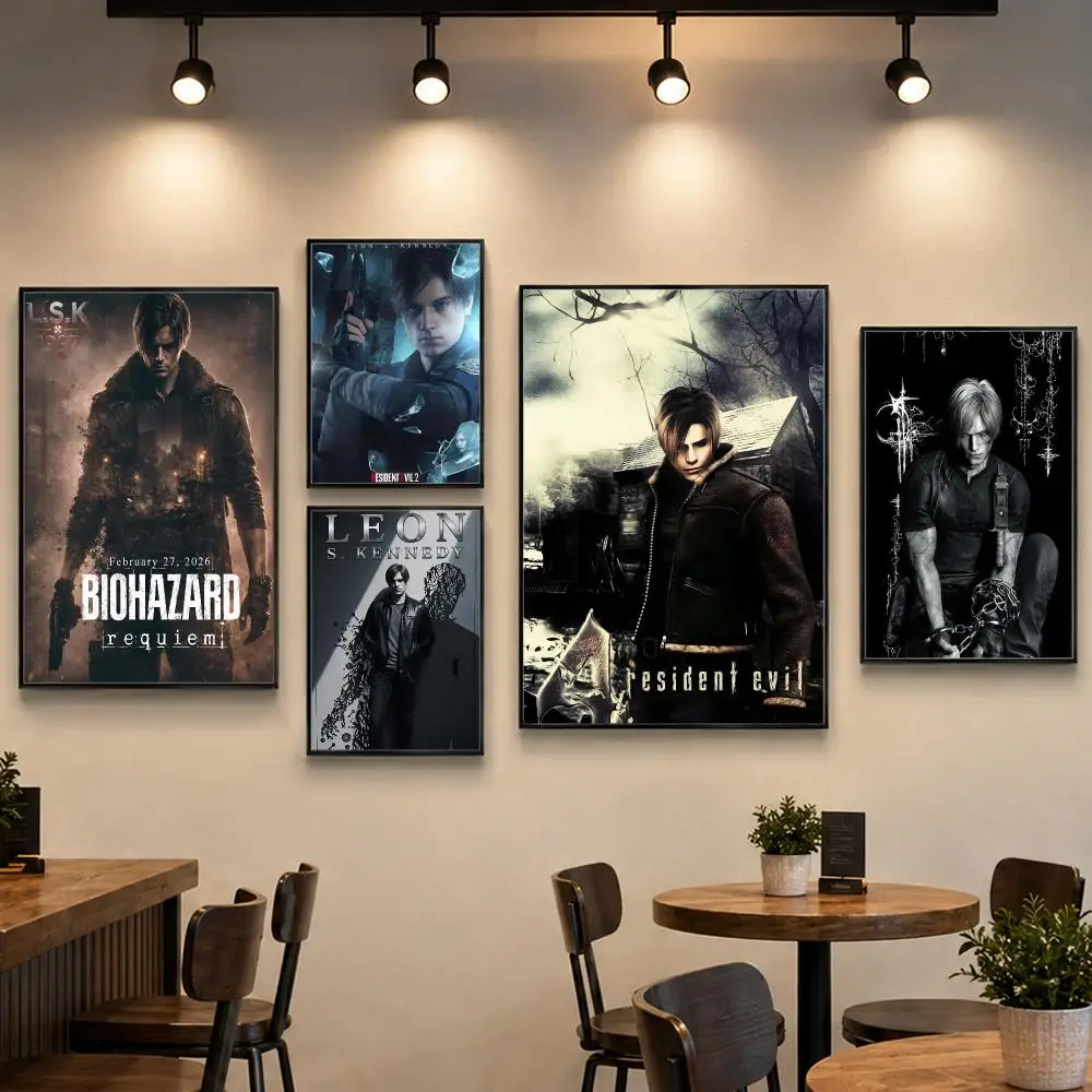 Character L-Leon Kennedy Poster PP Paper Decorative Wall Art for Living RoomsBedrooms Bars Cafes Stylish Home Decor Gift