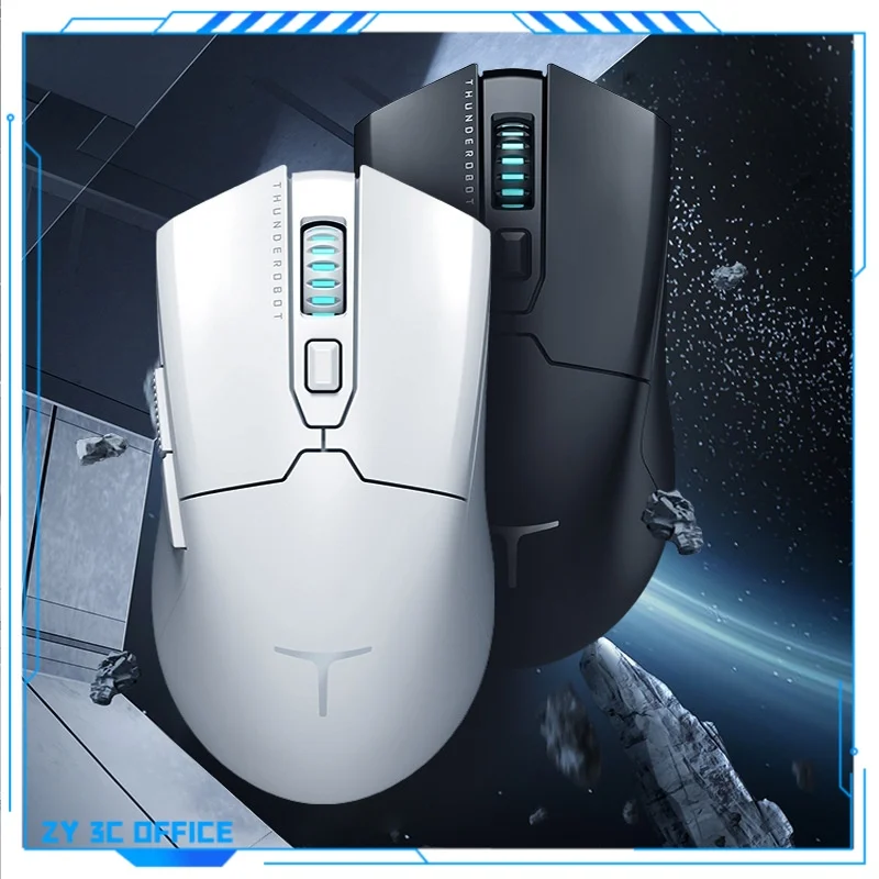 

2024 new Thunder Robot ML602 Pure Enjoy Dual Mode Wireless 2.4G Mouse 64g Lightweight Mouse Rechargeable 1K Ergonomic Design