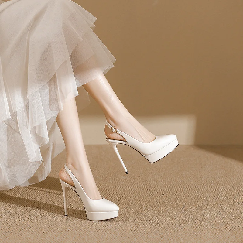 

Туфли на высоком каблуке 2026: новинка лета, женские босоножки с открытым задом и закрытым носком