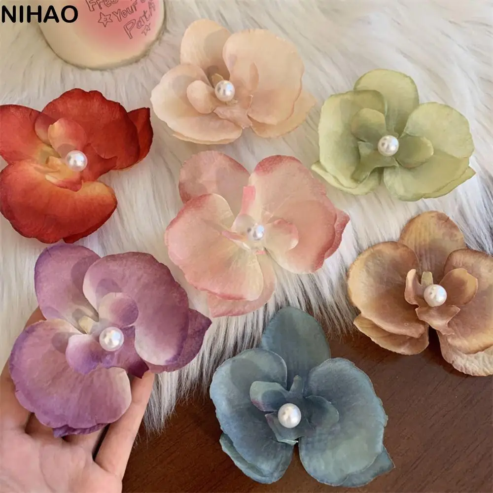 

Cloth Butterfly Flower Hair Clip Butterfly Orchid Korean Style Orchid Flower Hairpin Ponytail Clip Headdress Girl Hair Clip