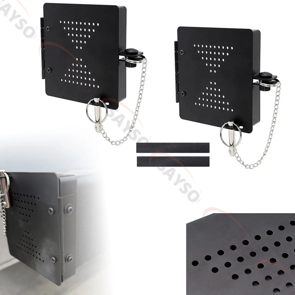 

Крышка бампера для автофургона, торцевая заглушка бампера для автофургона, квадратные колпачки для бампера для автофургонов, подходят для стандартных 4-дюймовых квадратных бамперов для автофургонов, черный-2 шт.