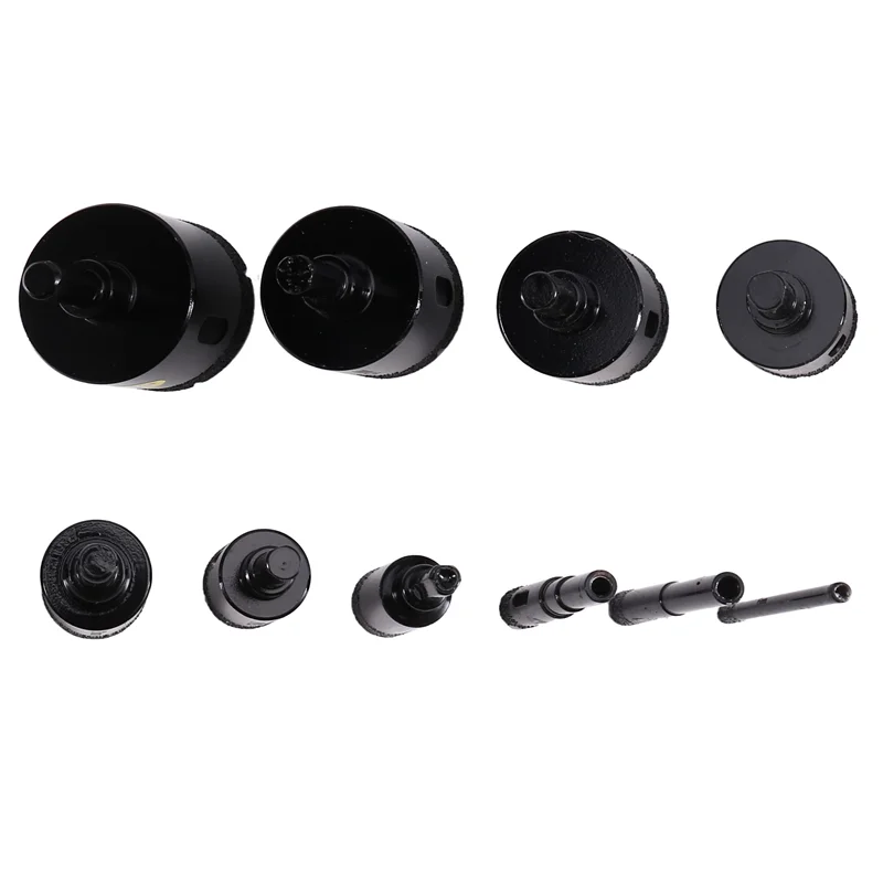 

Набор алмазных корончатых сверл ABBO, 10 шт. для плитки, гранита, мрамора и других паяных кольцевых пил в комплекте