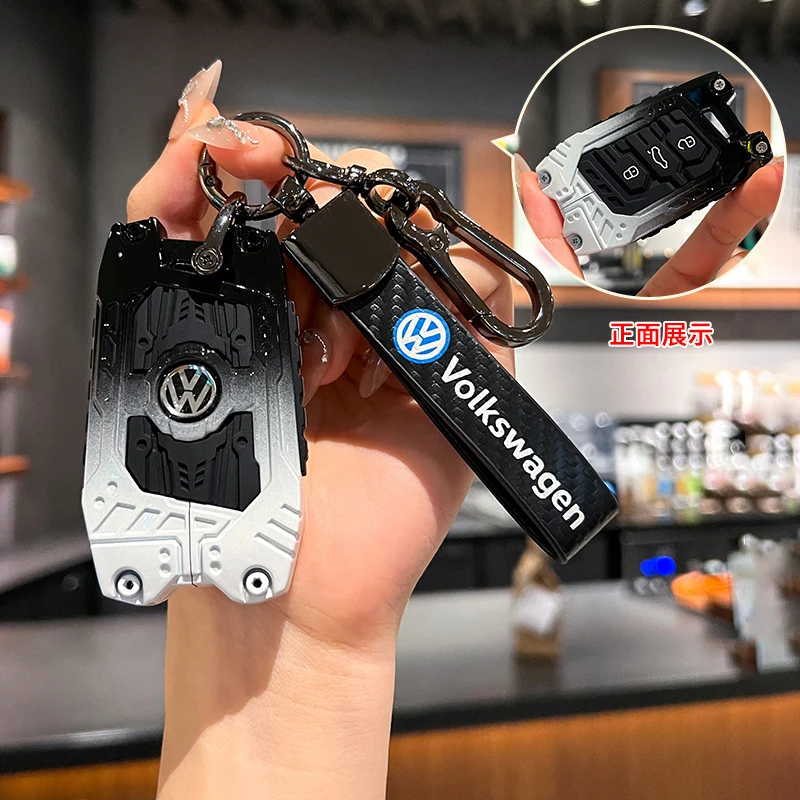 حافظة مفاتيح السيارة غطاء شل فوب لفولكس واجن فولكس فاجن جولف 8 MK8 ID-4 ID-6 لسكودا اوكتافيا A8 لمقعد ليون FR MK4 كوبرا #2