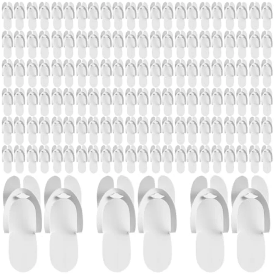 100 Pairs Disposable Pedicure Slippers Bulk EVA Disposable Flip Flops Kit Spa Pedicure Sandals Guest Slippers Spa for Adult Fee